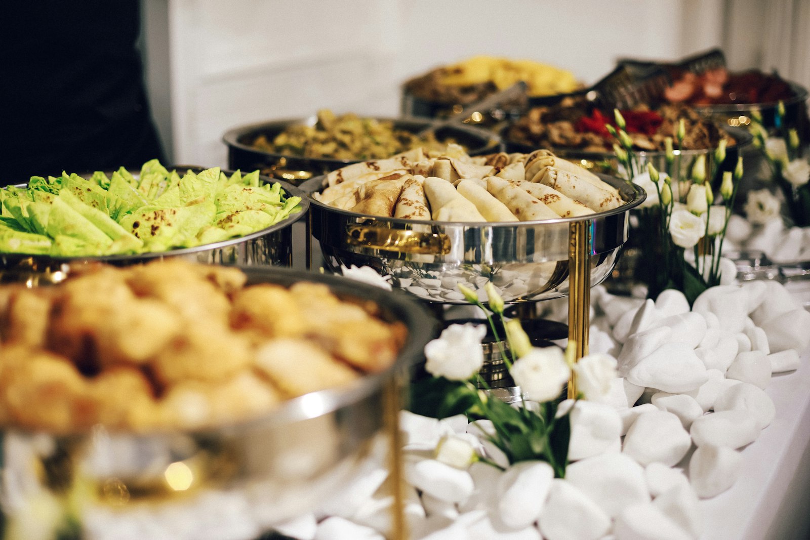 Elegant catering buffet spread