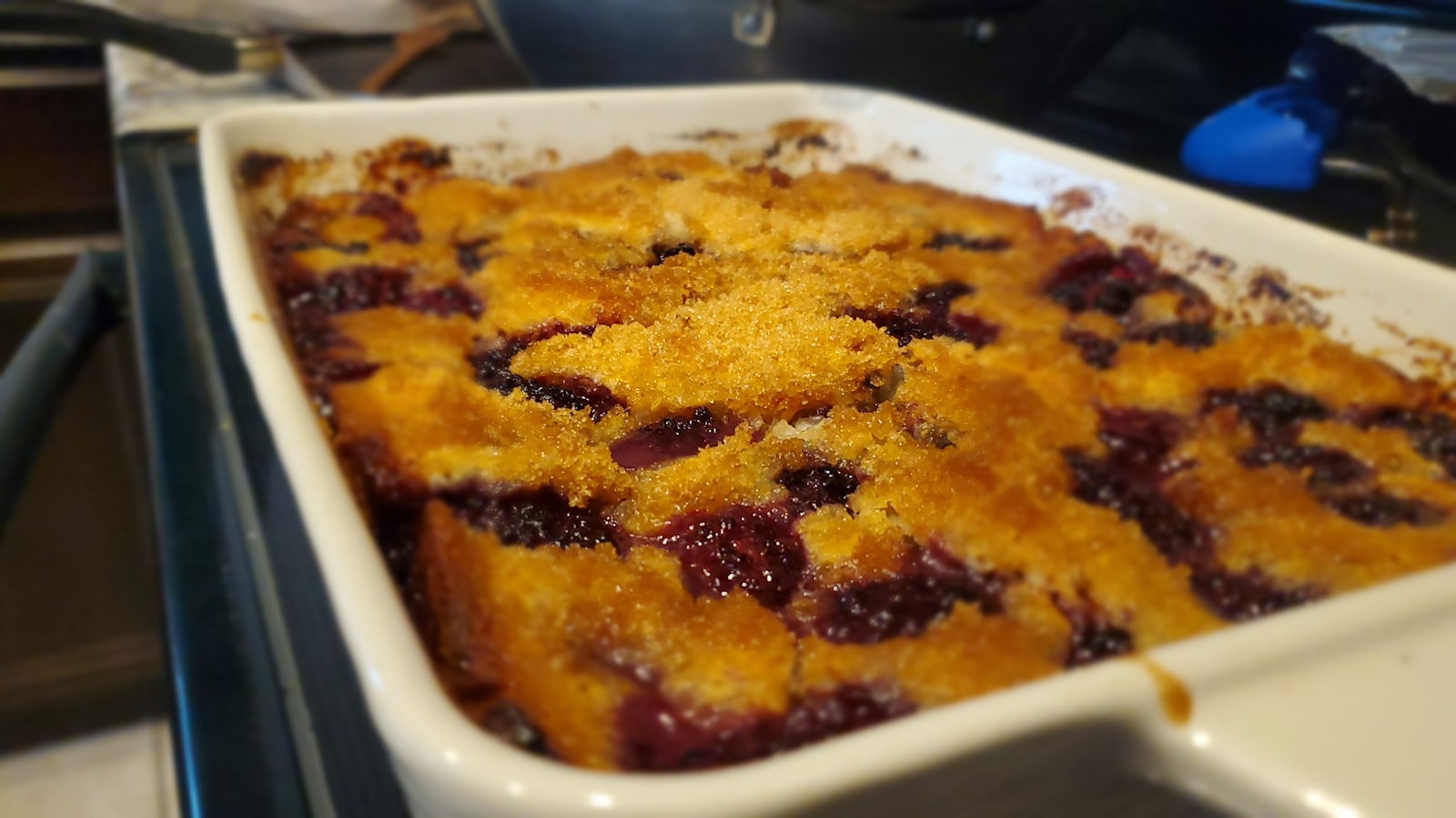 Southern berry cobbler dessert